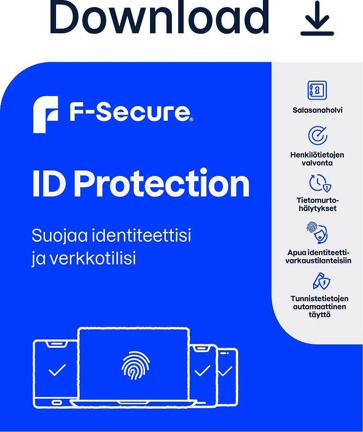 F-Secure ID PROTECTION – 10 įrenginių / 12 mėnesių privatumo apsaugos programa, ESD – elektroninė licencija
