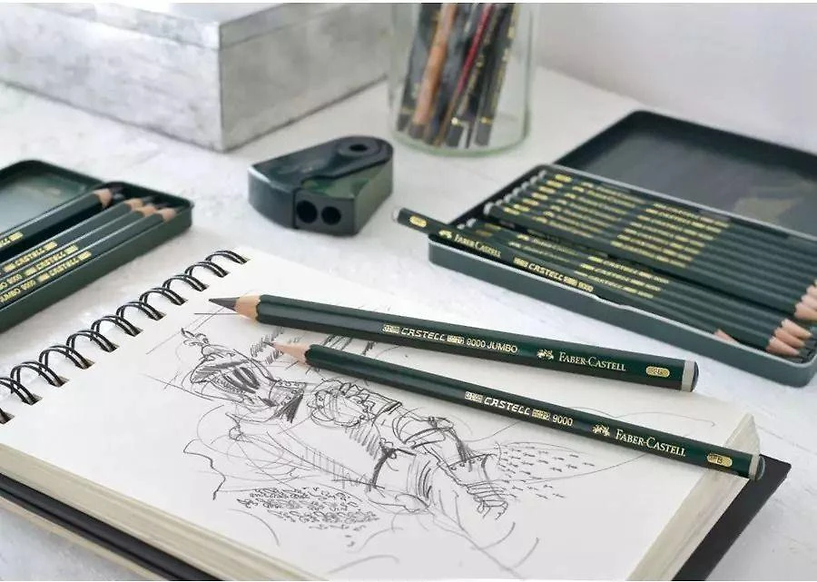 Pieštukai eskizavimui Faber-Castell 9000 Art Set, 8B-2H, 12vnt.