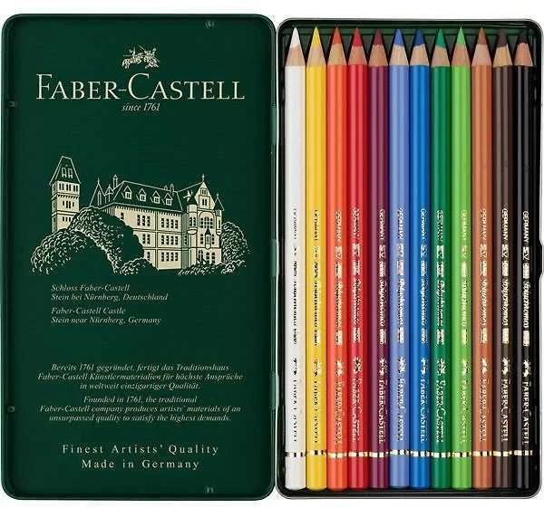 Spalvoti pieštukai Faber-Castell Polychromos Art and Graphic, 12 spalvų