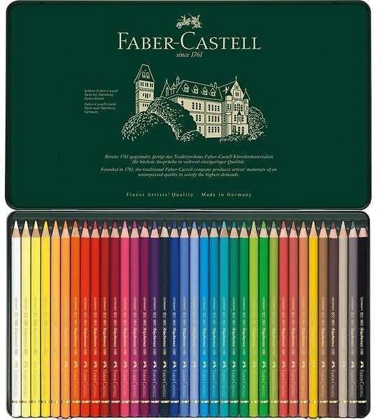 Spalvoti pieštukai Faber-Castell Polychromos, 36 spalvų.