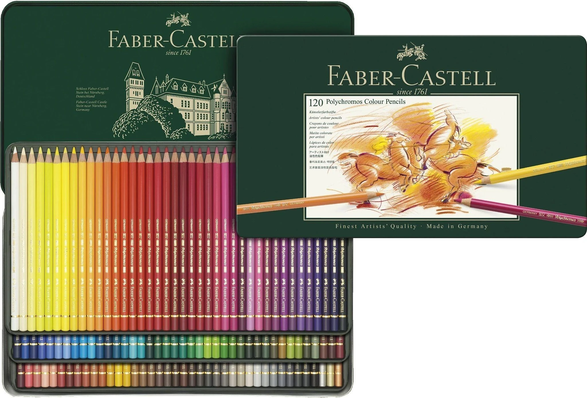 Spalvoti pieštukai Faber-Castell Polychromos Art and Graphic, 120 spalvų