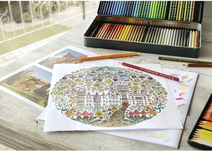 Spalvoti pieštukai Faber-Castell Polychromos Art and Graphic, 120 spalvų