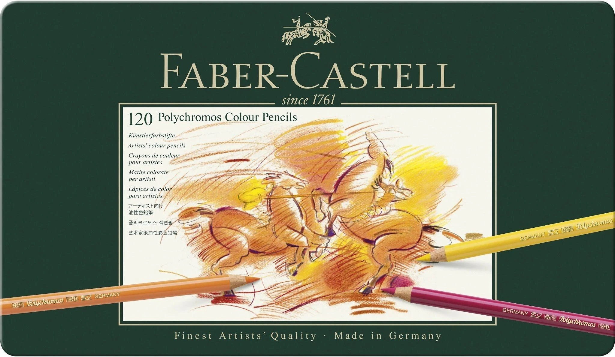 Spalvoti pieštukai Faber-Castell Polychromos Art and Graphic, 120 spalvų