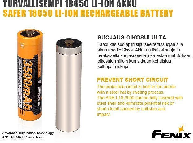 Fenix ARB-L18 akumuliatorius (18650 3500 mAh 3,6 V)