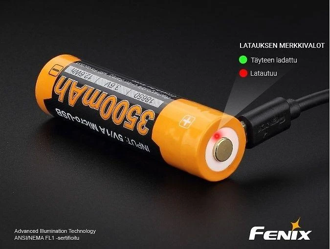 "Fenix" USB akumuliatorius ARB-L18U (18650 3500 mAh 3,6 V)