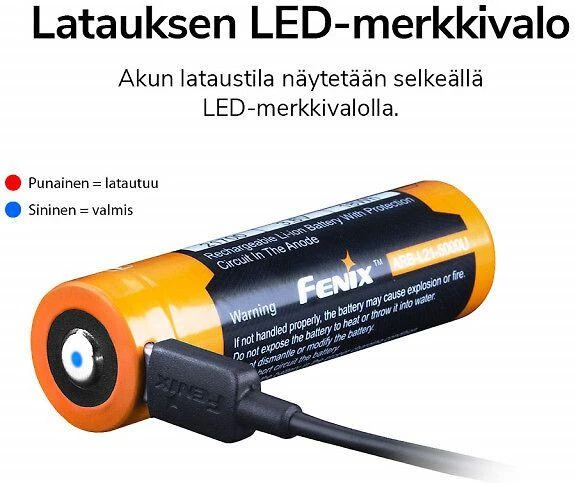 Fenix ARB-L21-5000U USB akumuliatorius (21700, 5000 mAh, 3,6 V)