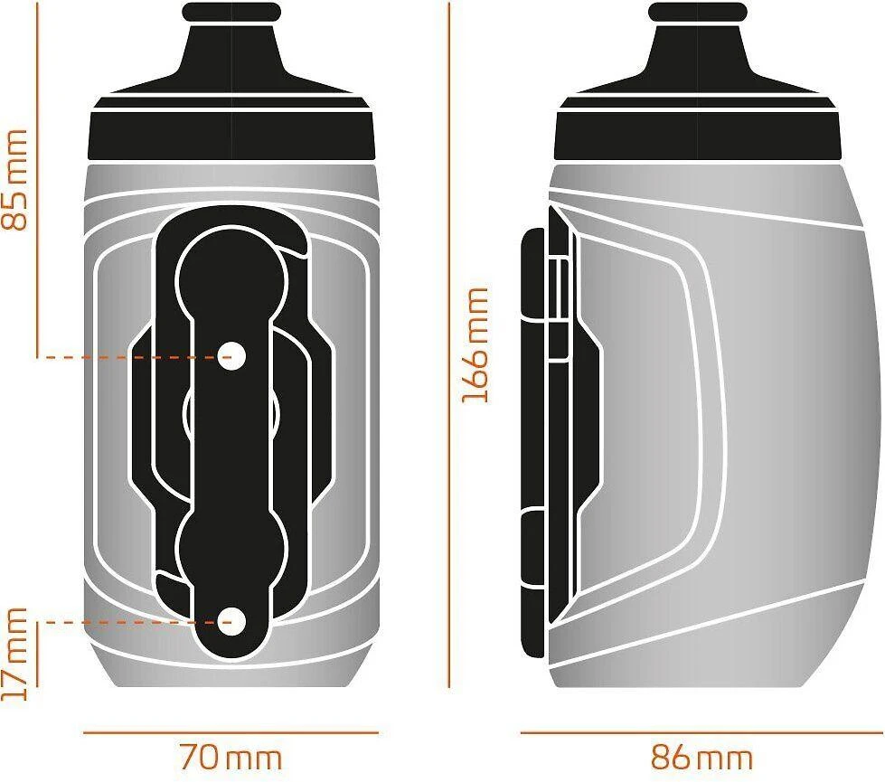 Gertuvė su laikikliu Fidlock Twist 450ml juoda