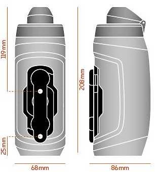 Gertuvė su laikikliu Fidlock Twist bottle 590 juoda