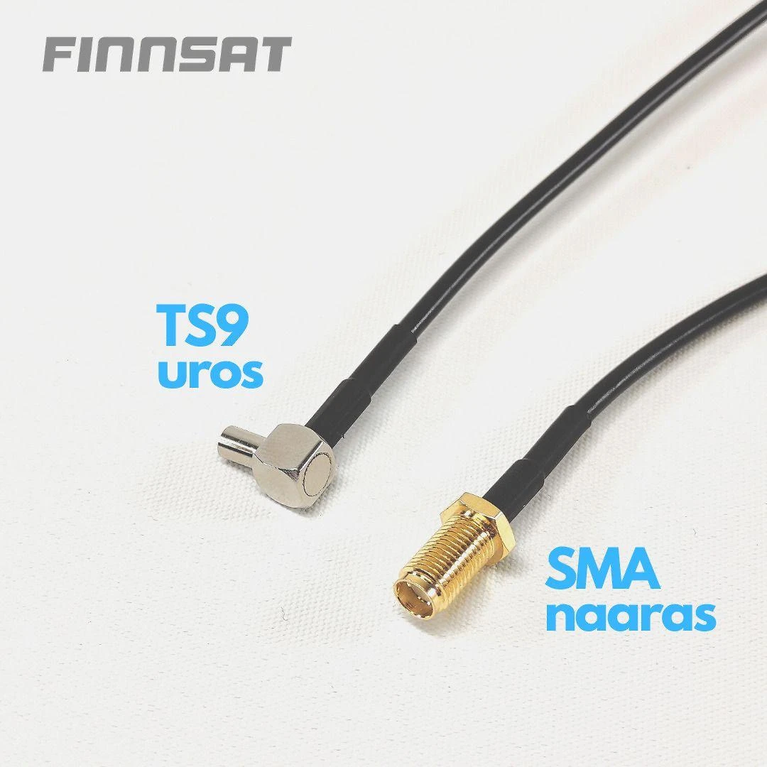 Finnsat adapterio kabelis SMA lizdas - TS9