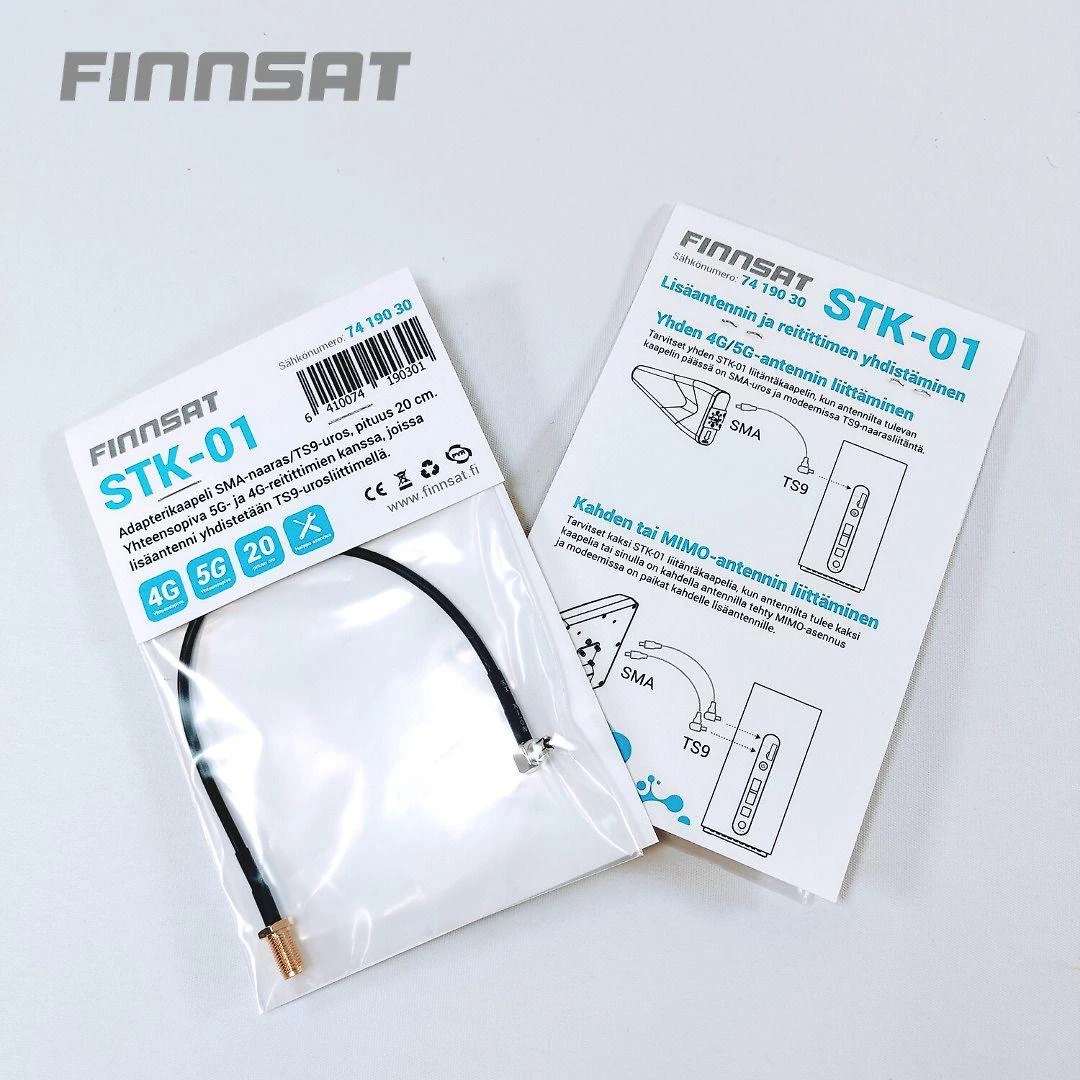 Finnsat adapterio kabelis SMA lizdas - TS9