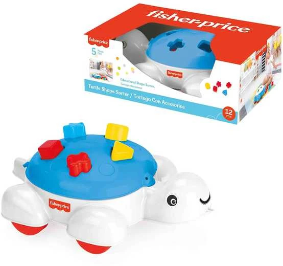 Formelių rūšiuoklis-vėžlys, su ratukais, Dolu Fisher Price, 1804