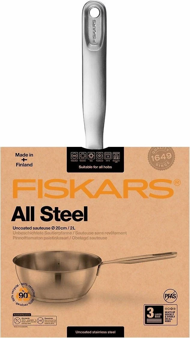 Fiskars All Steel puodas viena rankena 2L /20cm