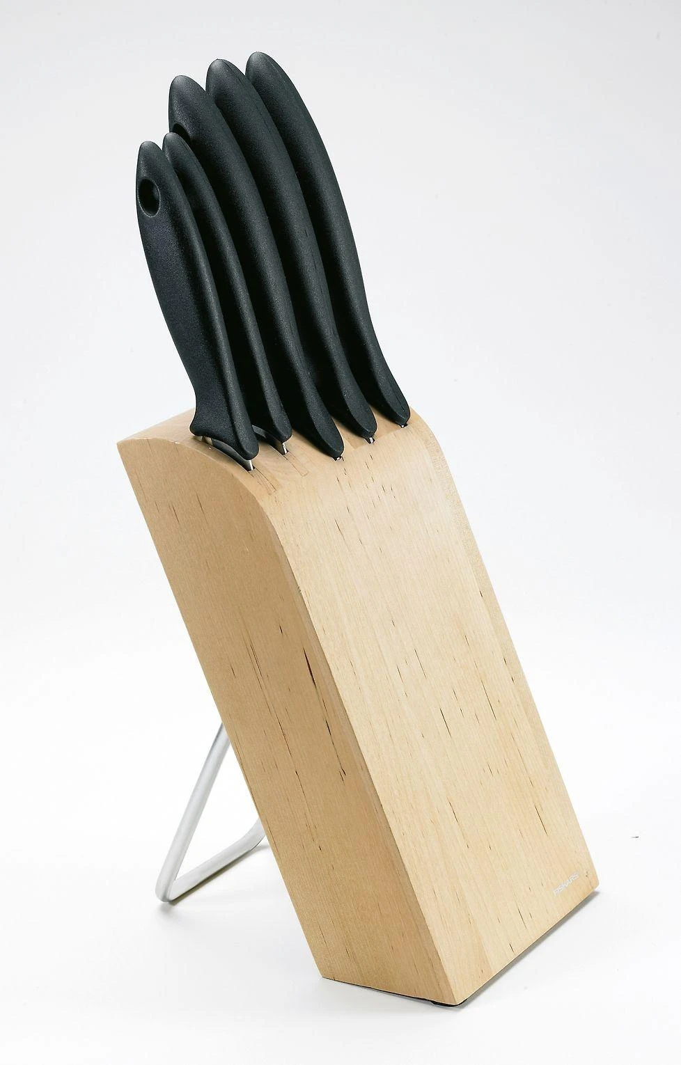 Fiskars "Essential" penkių peilių rinkinys su dėklu