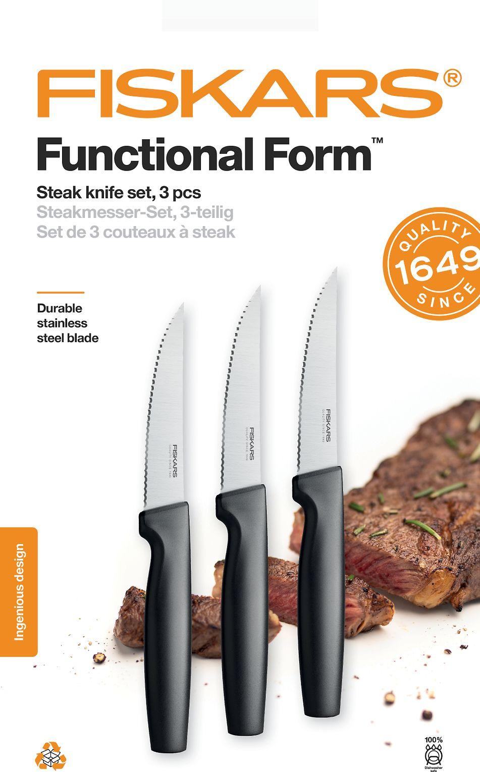 Fiskars Functional Form peilių rinkinys kepsniams