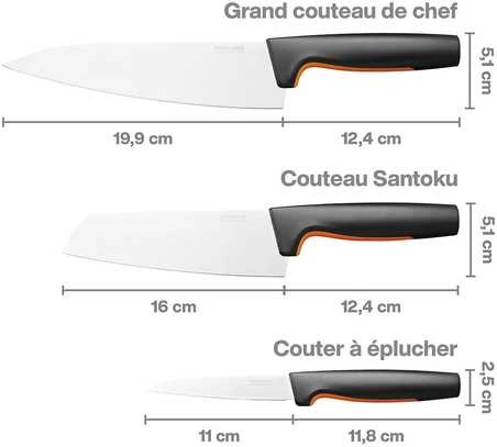 Fiskars Functional Form bambukinis peilių dėklas 3 peiliams, 1057553