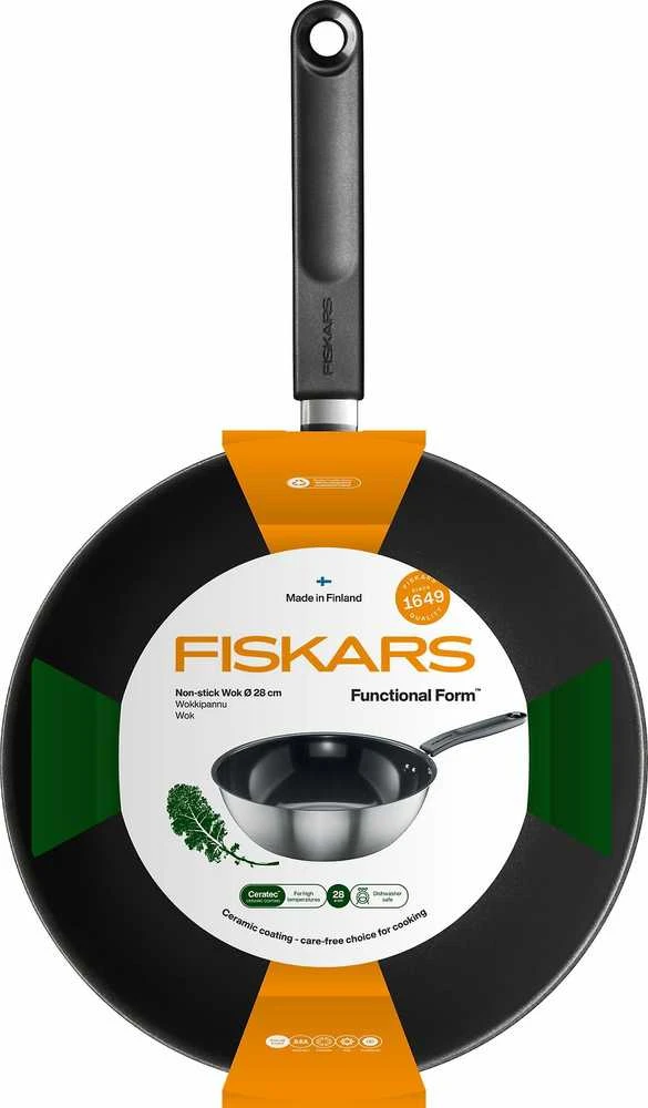 Fiskars FF keptuvė wok 28cm keramine danga