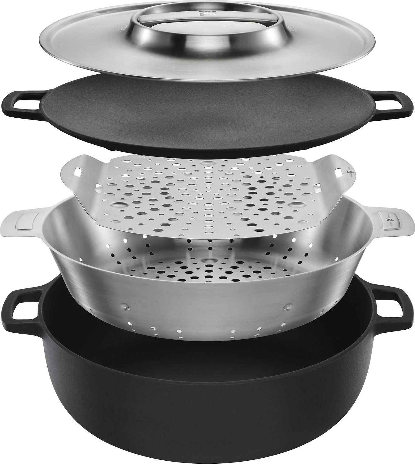 Fiskars Norden Grilis puodas 30cm su dangčiu