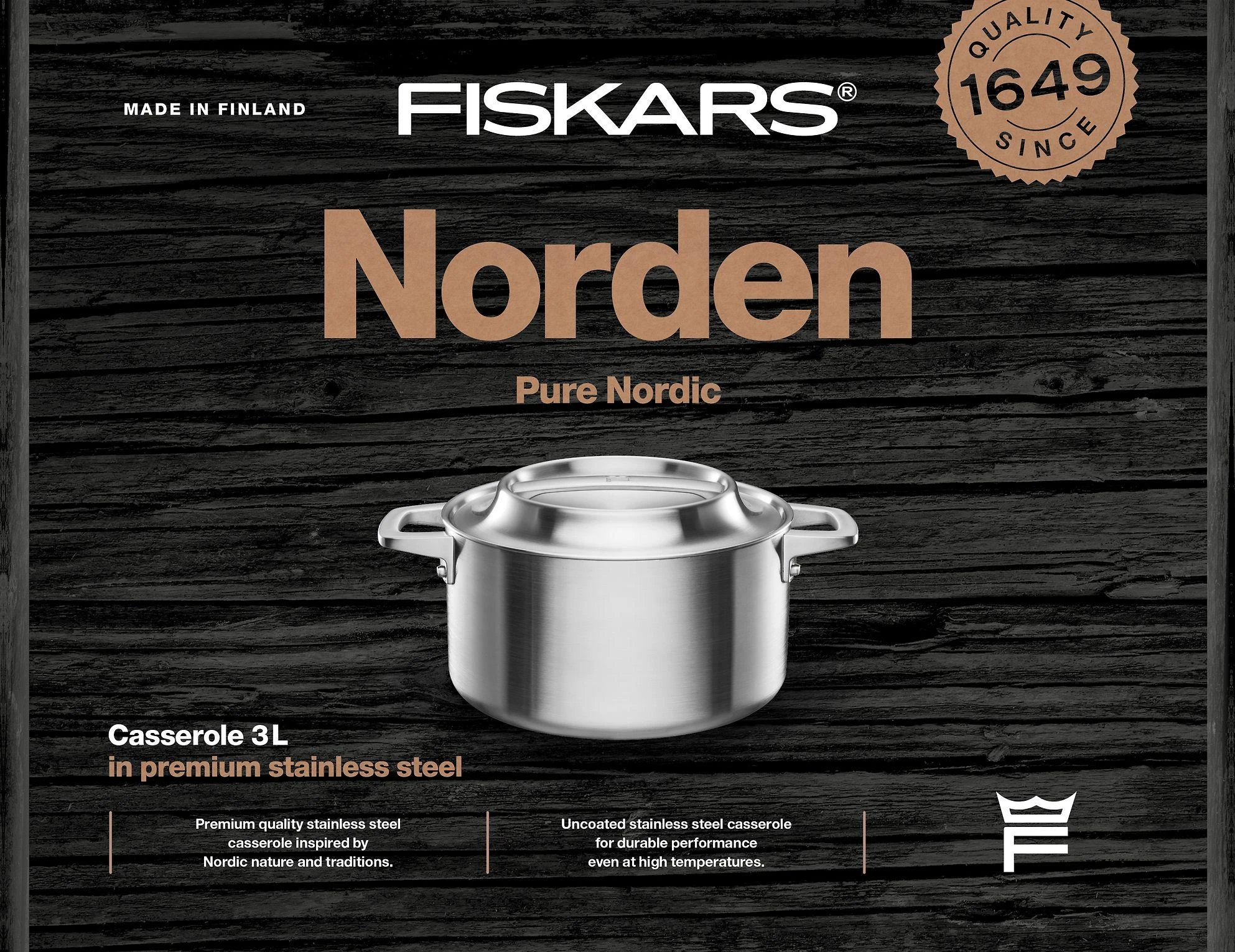 Fiskars Norden steel puodas 3L