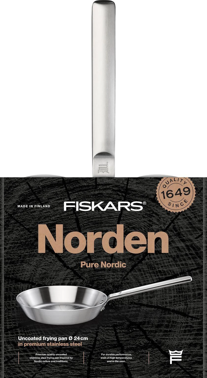 Fiskars Plieninė keptuvė Norden be dangos (24cm)
