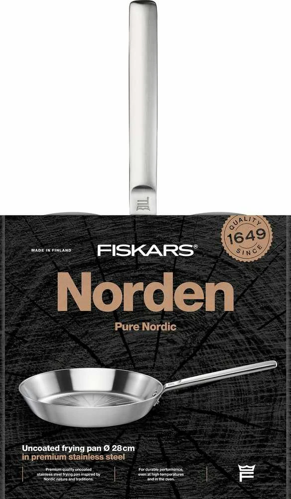 Fiskars Norden steel keptuvė 28cm be dangos
