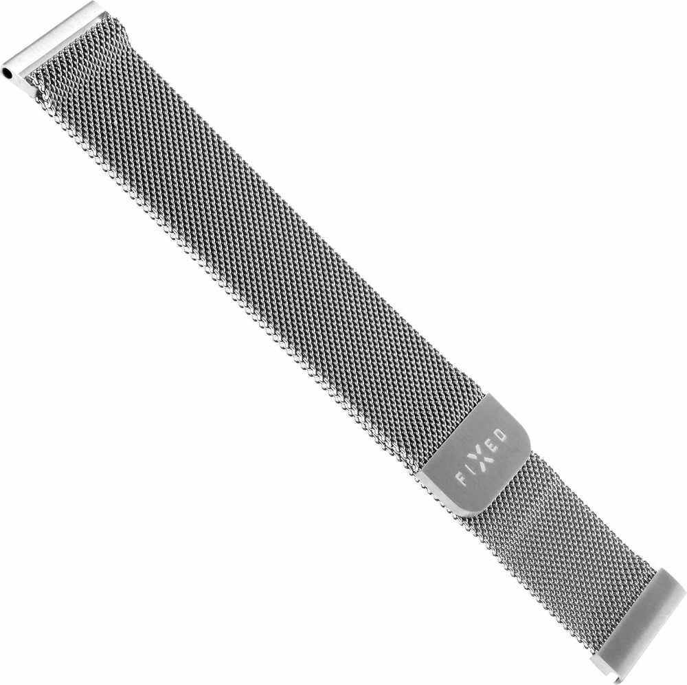 Fixed | Mesh Strap with Quick Release 20mm for Išmanusis laikrodis | Sidabrinis