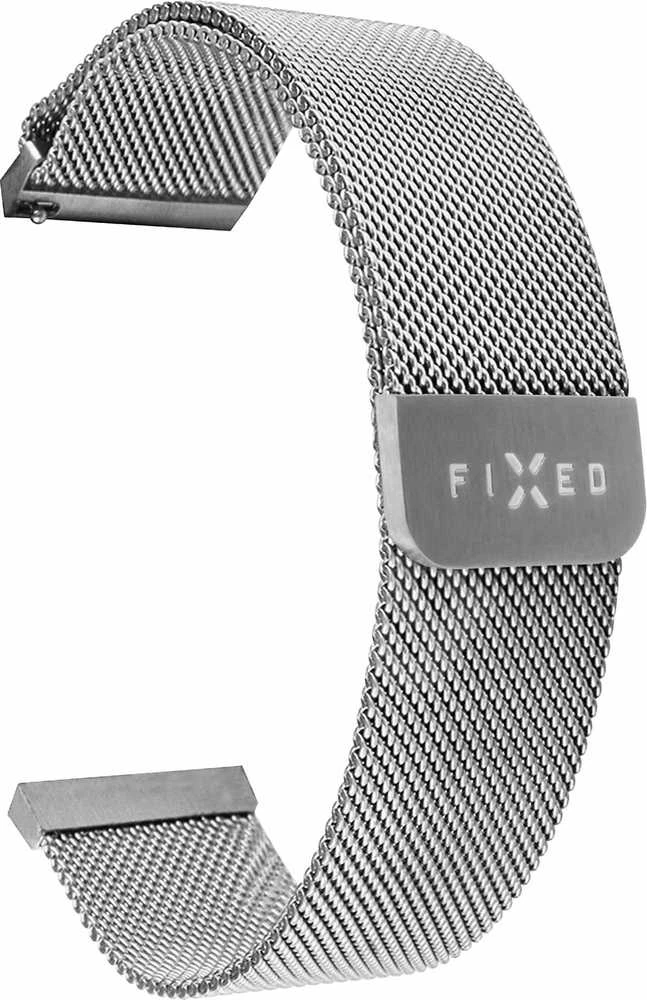 Fixed | Mesh Strap with Quick Release 20mm for Išmanusis laikrodis | Sidabrinis