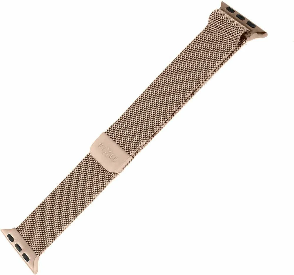 Fixed Fiksuotas | Tinklinis dirželis Apple Watch 38/40/41 mm | Rožinis auksinis