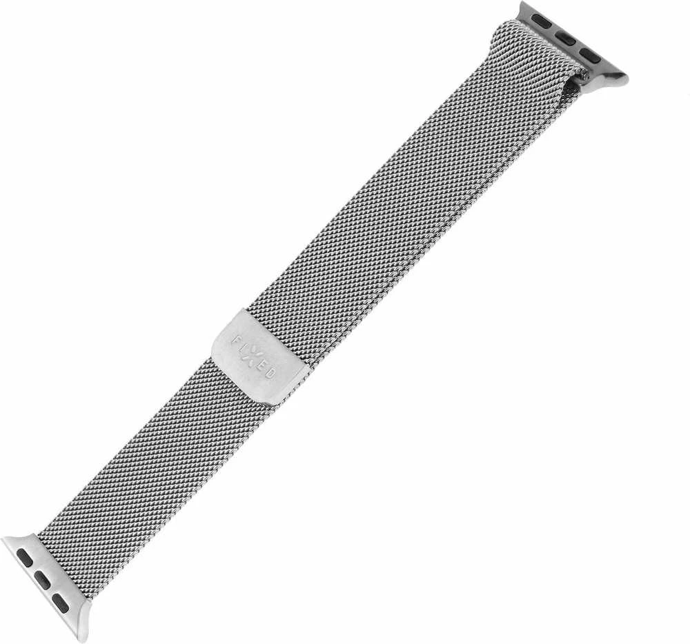 Fixed Fiksuotas | Tinklinis dirželis, skirtas „Apple Watch“ 42/44/45/46/49 mm | Sidabrinis