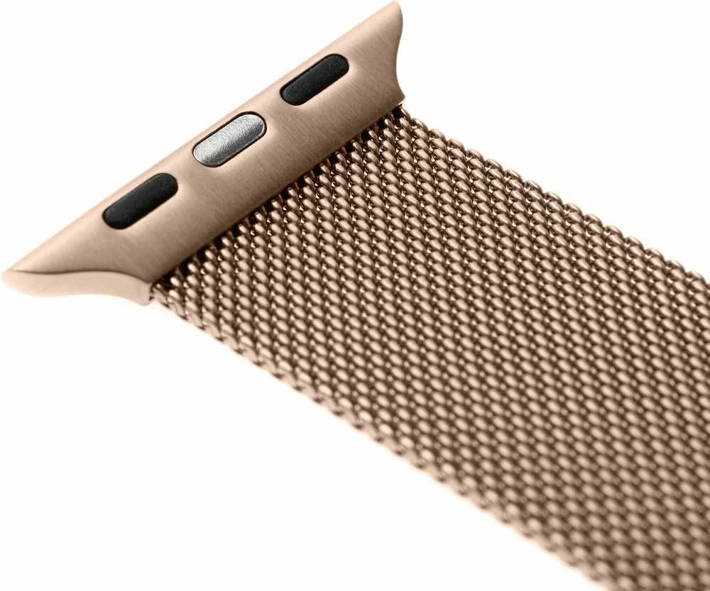 Fixed Fiksuotas | Tinklinis dirželis Apple Watch 38/40/41 mm | Rožinis auksinis