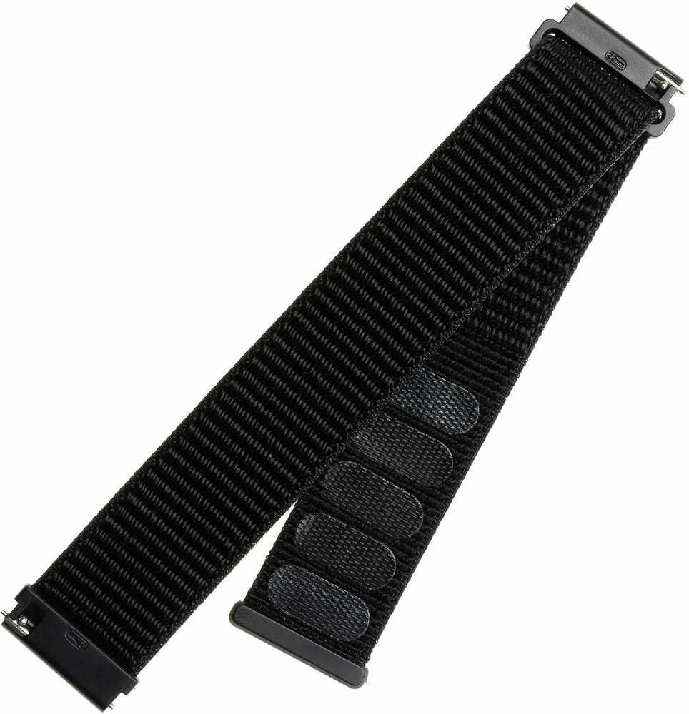 Fiksuotas nailono dirželis FIXED nailono dirželis su greito atlaisvinimo funkcija 22 mm profesionalams skirtas išmanusis laikrodis, juodas