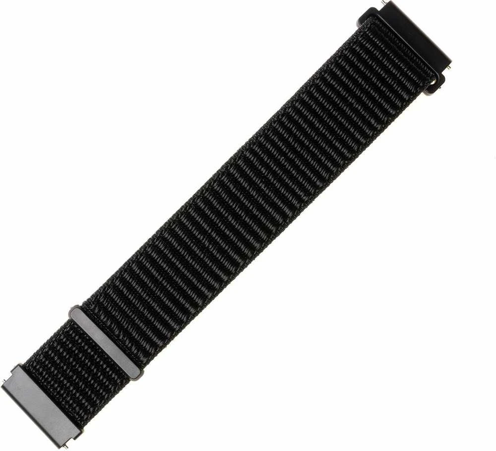 Fiksuotas nailono dirželis FIXED nailono dirželis su greito atlaisvinimo funkcija 22 mm profesionalams skirtas išmanusis laikrodis, juodas