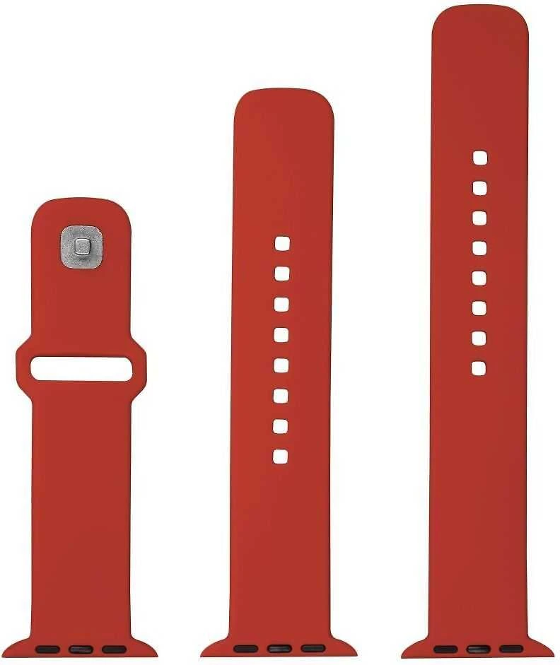 Fixed Ištaisyta | Sportiškas dirželio rinkinys Apple Watch 38/40/41 mm | 160-225 mm | Raudona | Silikonas