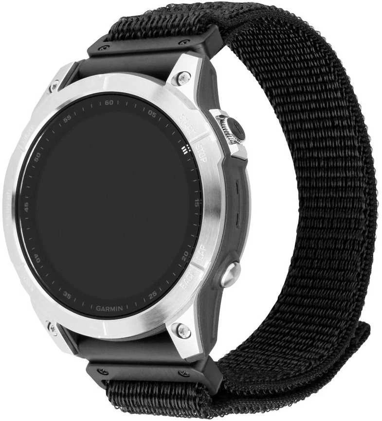 Fixed | Sporty Strap for Garmin QuickFit 26mm | 160-210 | Nylon | Juodas