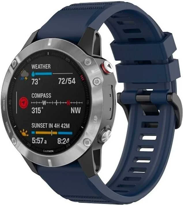 Fixed Dirželis silikonowy do Garmin QuickFit 20mm, mėlyna