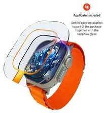 Fixed Fiksuotas safyrinis ekrano apsaugos dėklas „Apple Watch Ultra“ su plieniniu rėmeliu