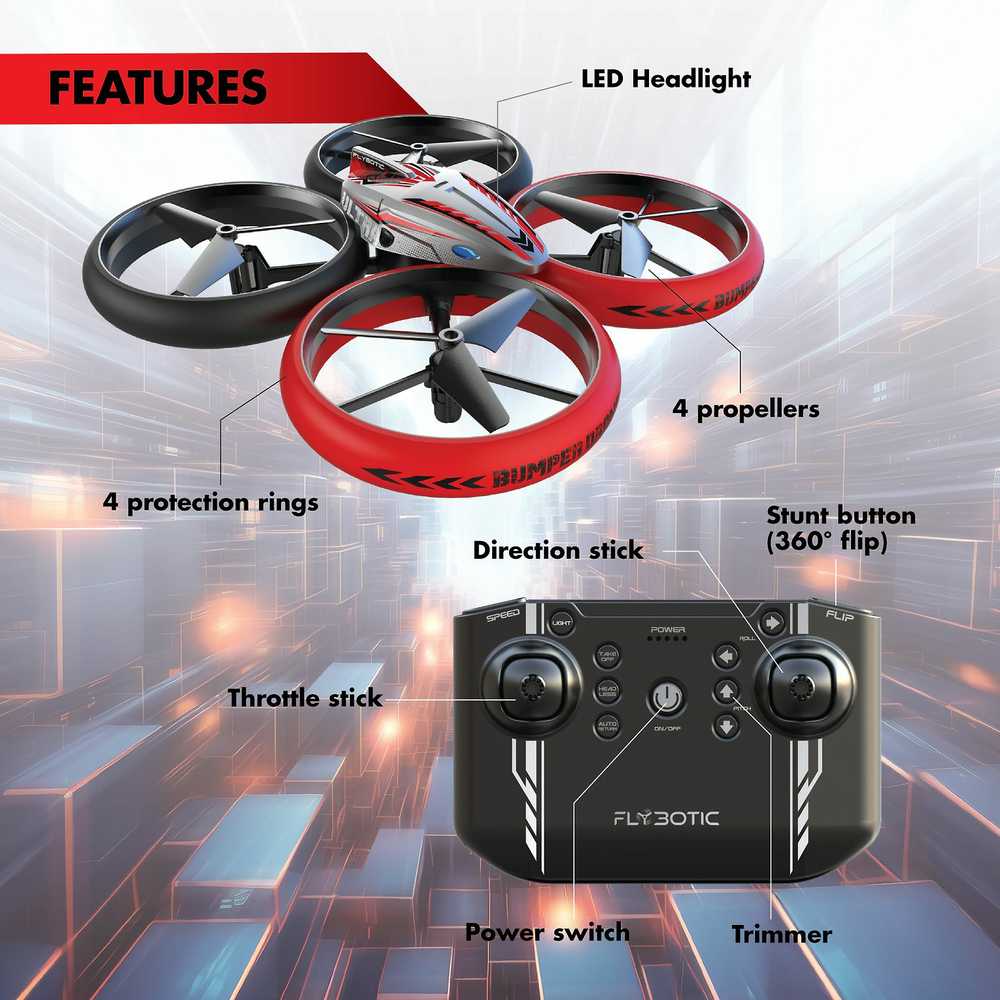 Silverlit FLYBOTIC Radijo bangomis valdomas dronas „Bumper Drone Lite“