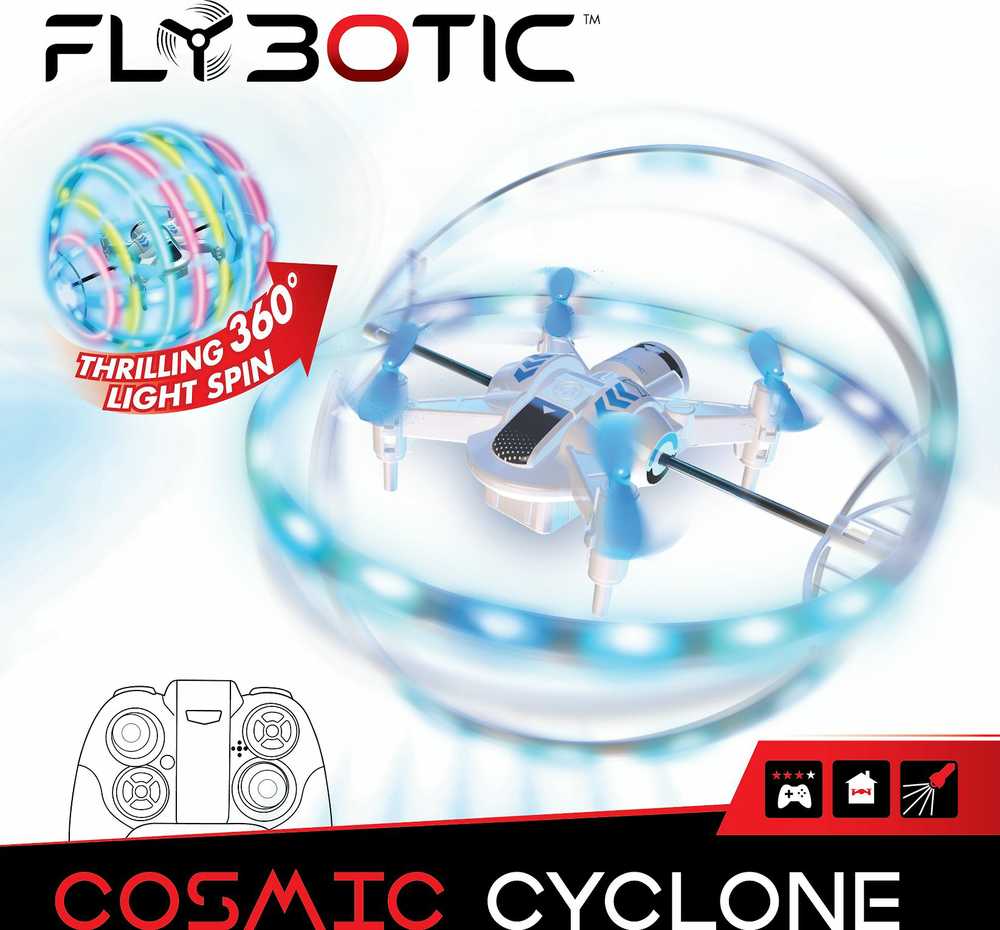 Dumel FLYBOTIC Radijo bangomis valdomas dronas „Cosmic Cyclone“