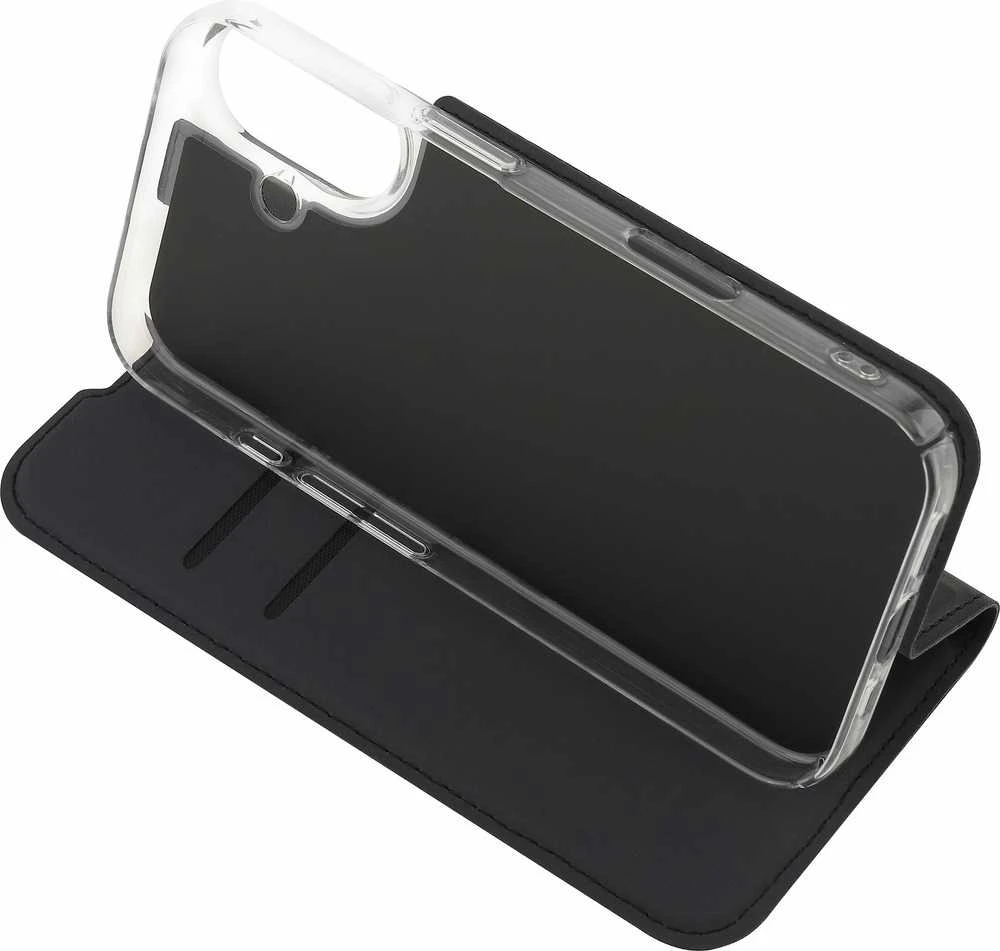 Schwaiger „FoneKit“ atverčiamas dėklas, „iPhone 16“, juodas