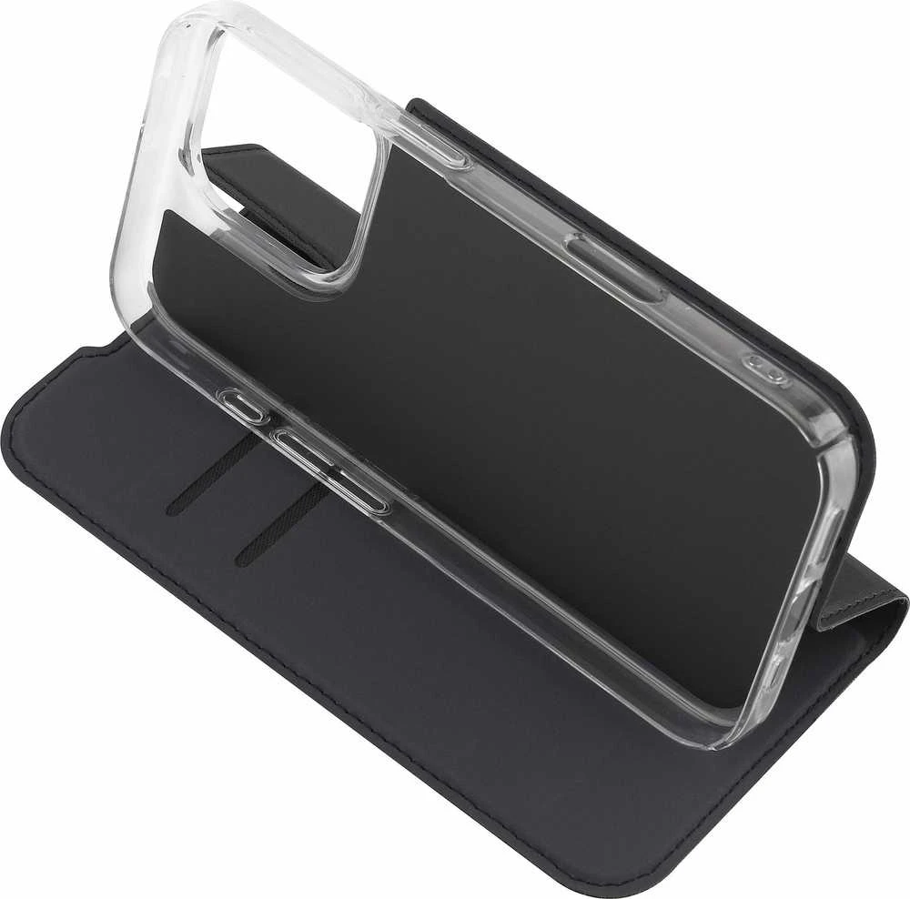 Dėklas Palmolive FoneKit BookCase -suojakotelo, iPhone 16 Pro, musta