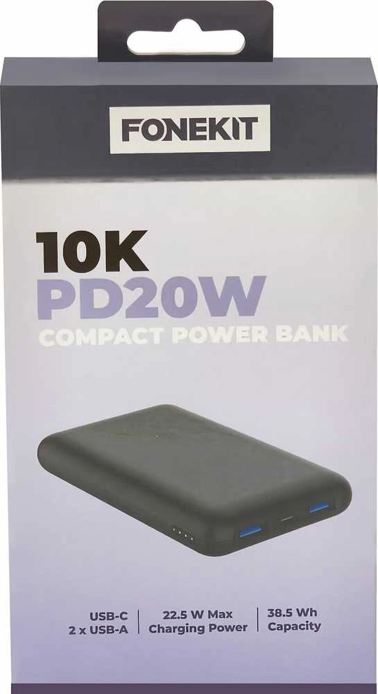 FoneKit Compact 10K PD20W - srovės šaltinis, 10 000 mAh
