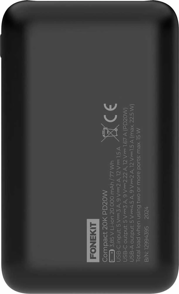 FoneKit Compact 20K PD20W - variklis, 20 000 mAh