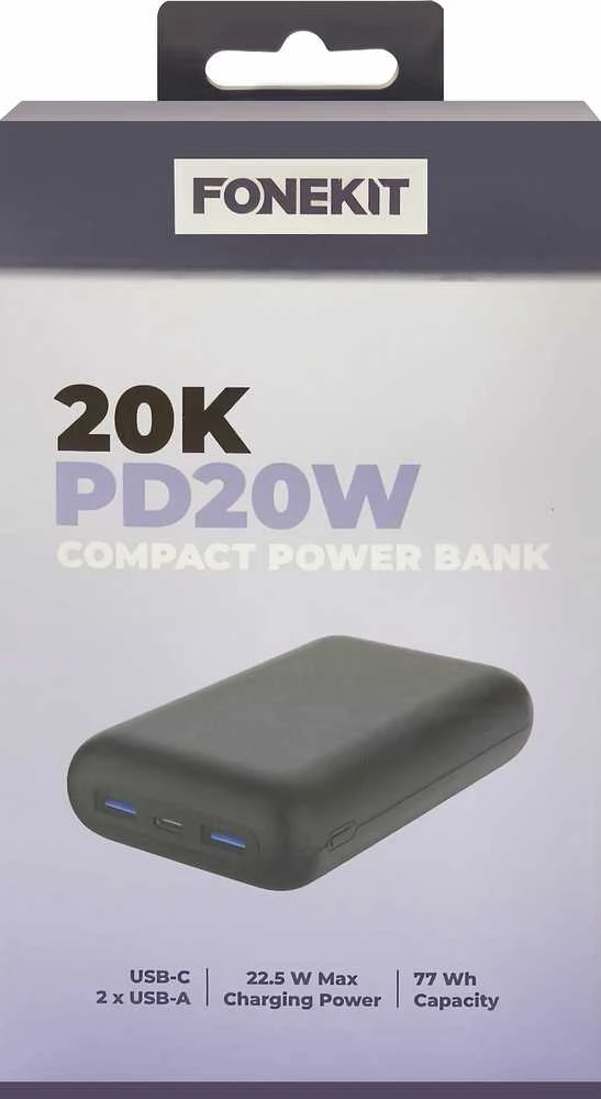 FoneKit Compact 20K PD20W - variklis, 20 000 mAh