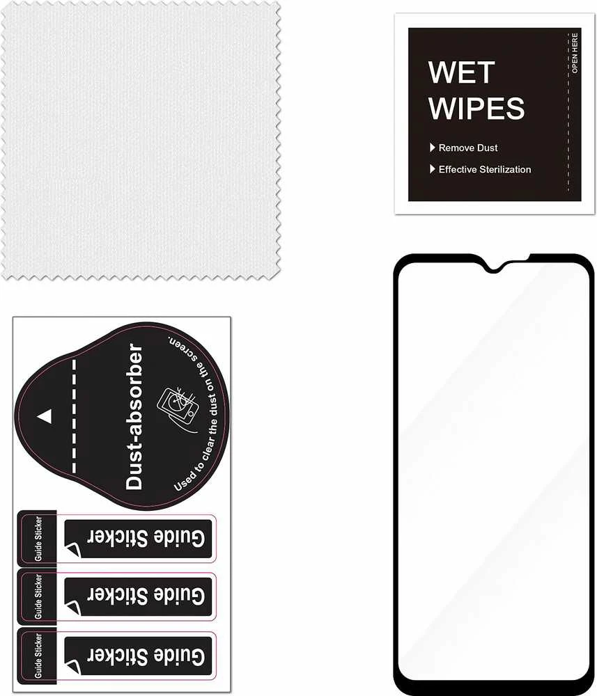 „FoneKit“ grūdintas viso ekrano apsauginis stiklas, „Samsung Galaxy XCover7“, juodas