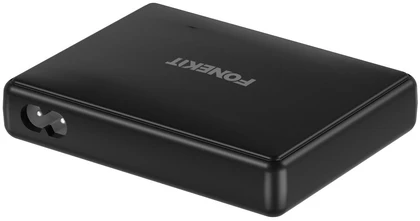 FoneKit GaN PD 140 W pikalaturi, 3 × USB-C + USB-A, musta