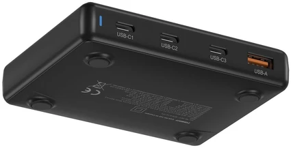 FoneKit GaN PD 140 W pikalaturi, 3 × USB-C + USB-A, musta
