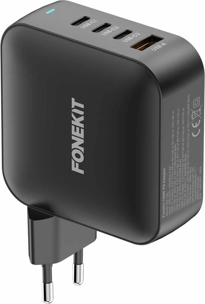 FoneKit 165W įkroviklis su 4 jungtimis