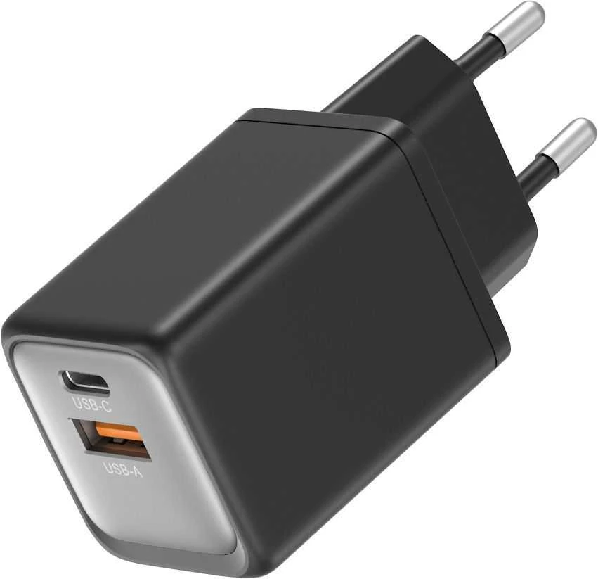 FoneKit GaN PD 48 W pikalaturi, USB-C + USB-A, musta