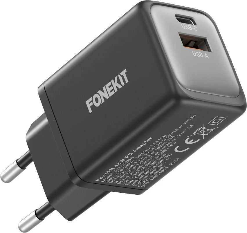 FoneKit 48W įkroviklis su USB-C ir USB-A jungtimis