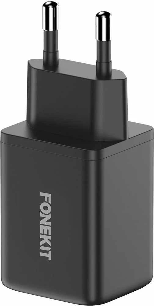 FoneKit GaN PD 48 W pikalaturi, 2 × USB-C, musta