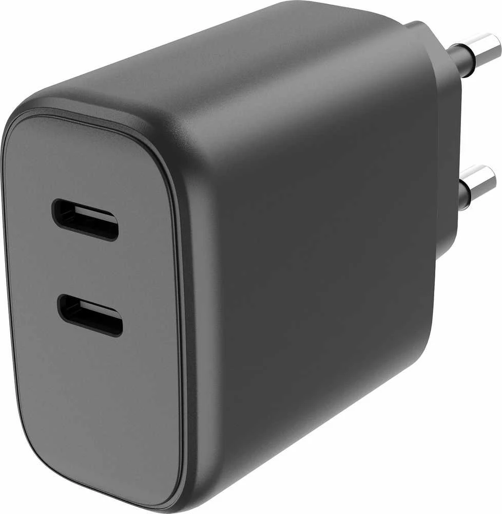 FoneKit GaN PD 65 W pikalaturi, 2 × USB-C, musta